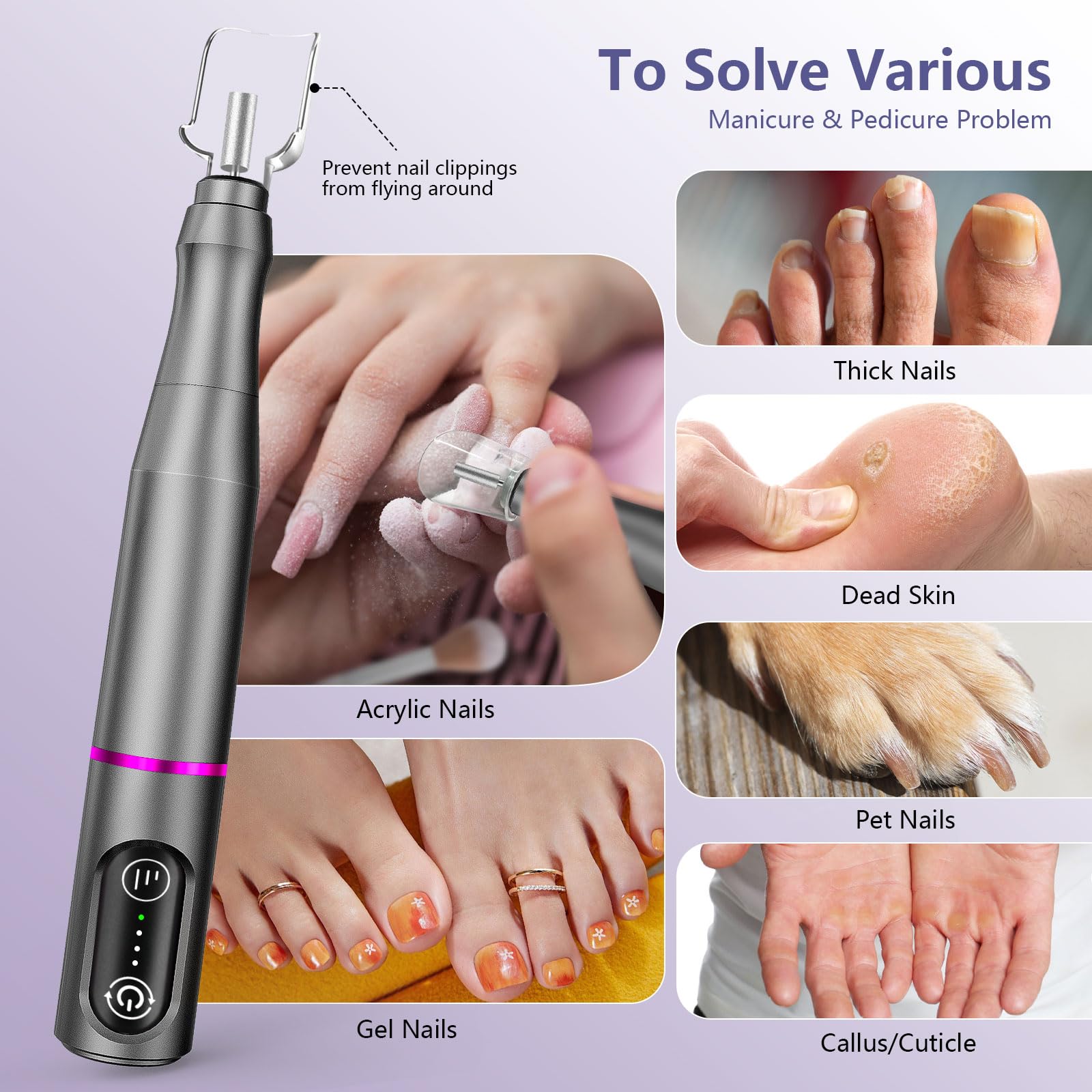 TUOBEO 11-bit set enables buffers, grinds, and finishes for various nail styles.
