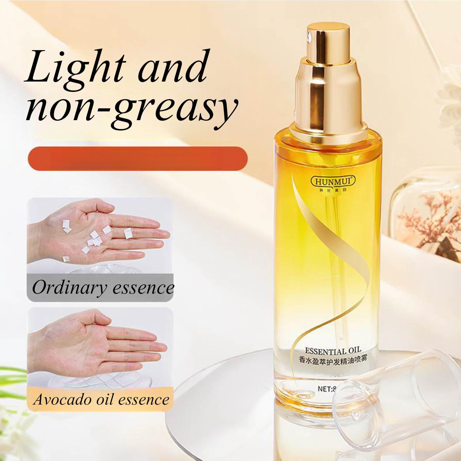 TUOSHITONG Avocado Hair Oil Spray hydrates without weighing hair down.