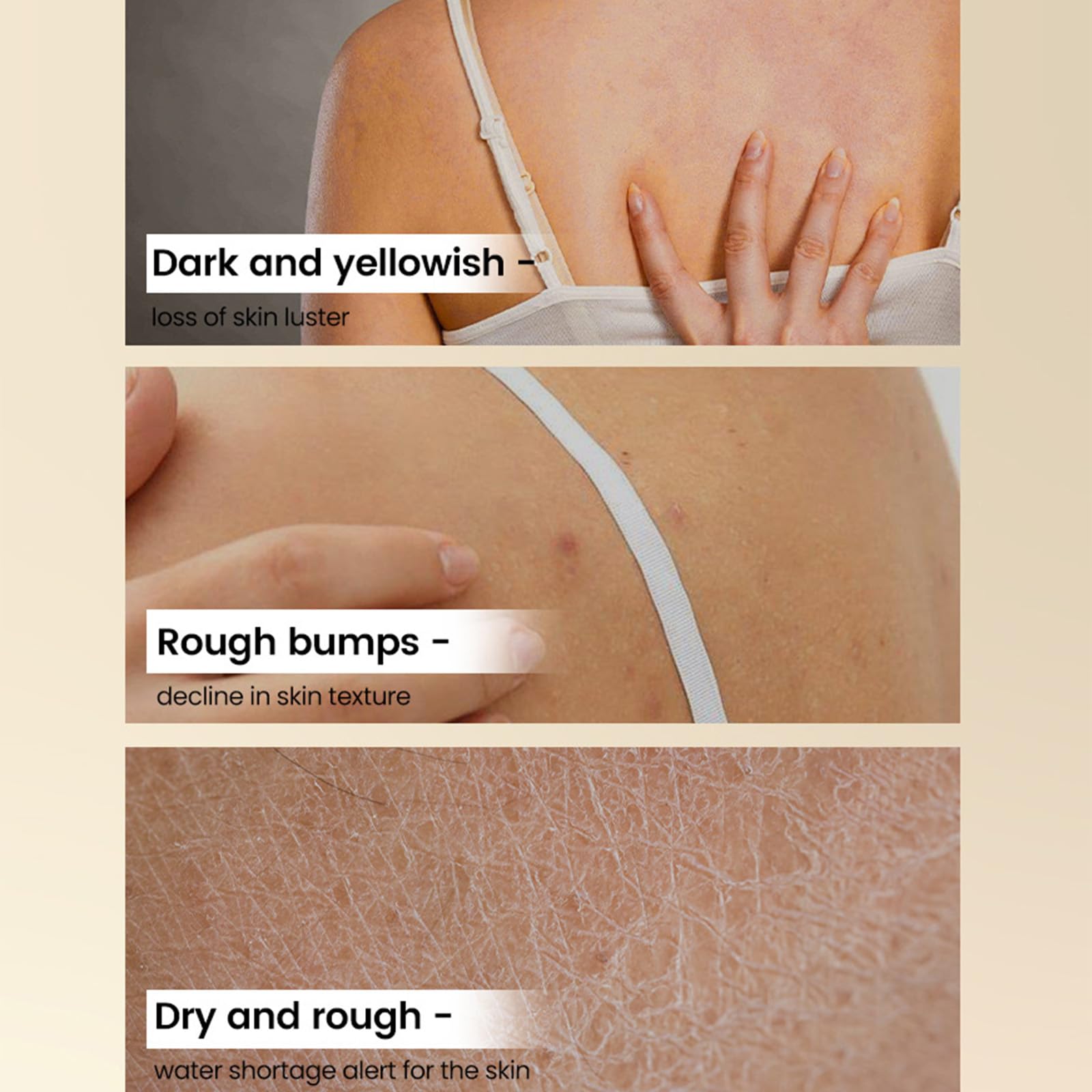 TUOSHITONG Glycolic Body Stick texture close-up shows creamy formula.
