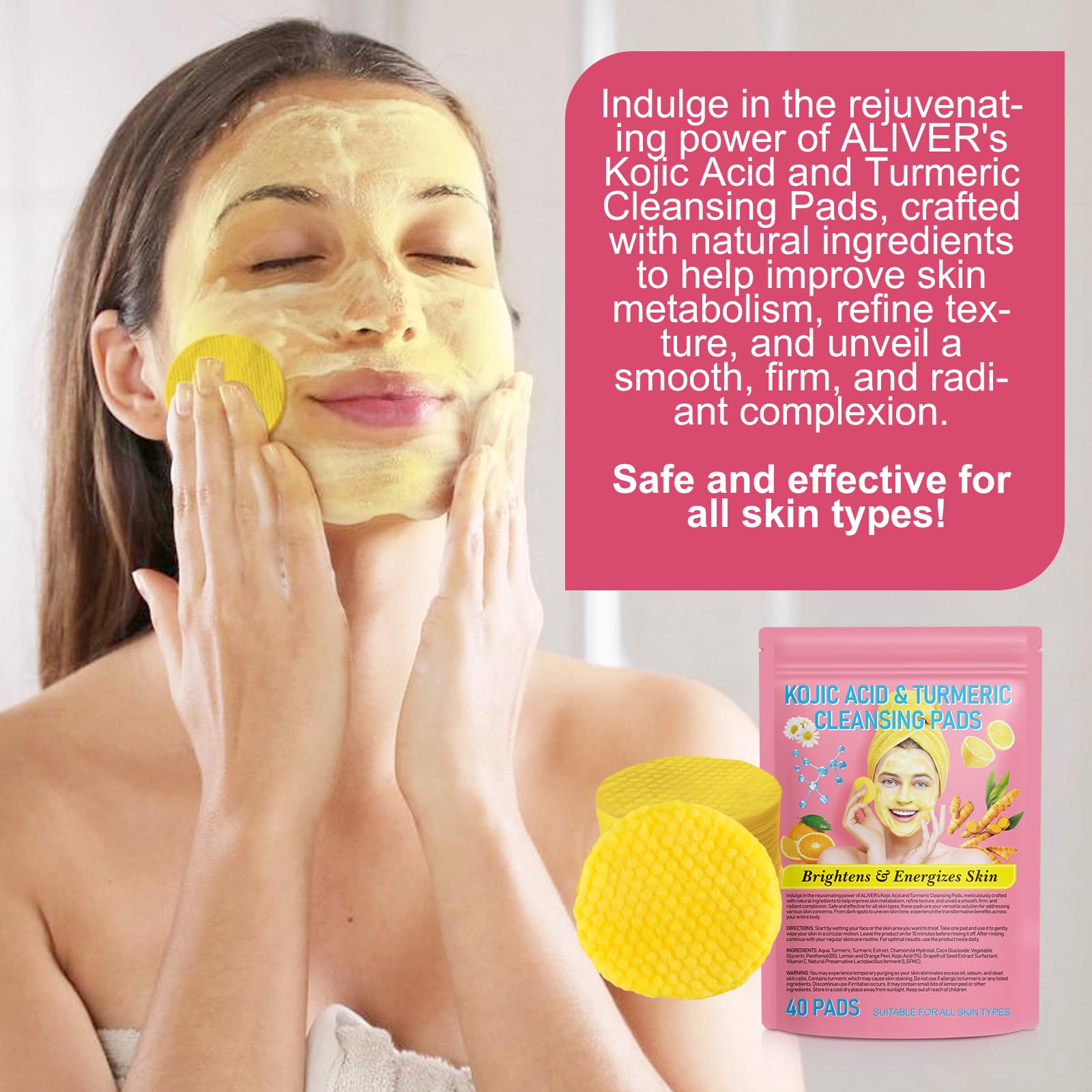 Turmeric Cleansing Pad after-use glow and refreshed feel.