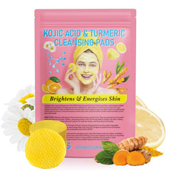 Turmeric Cleansing Pad close-up showing foaming exfoliation action.