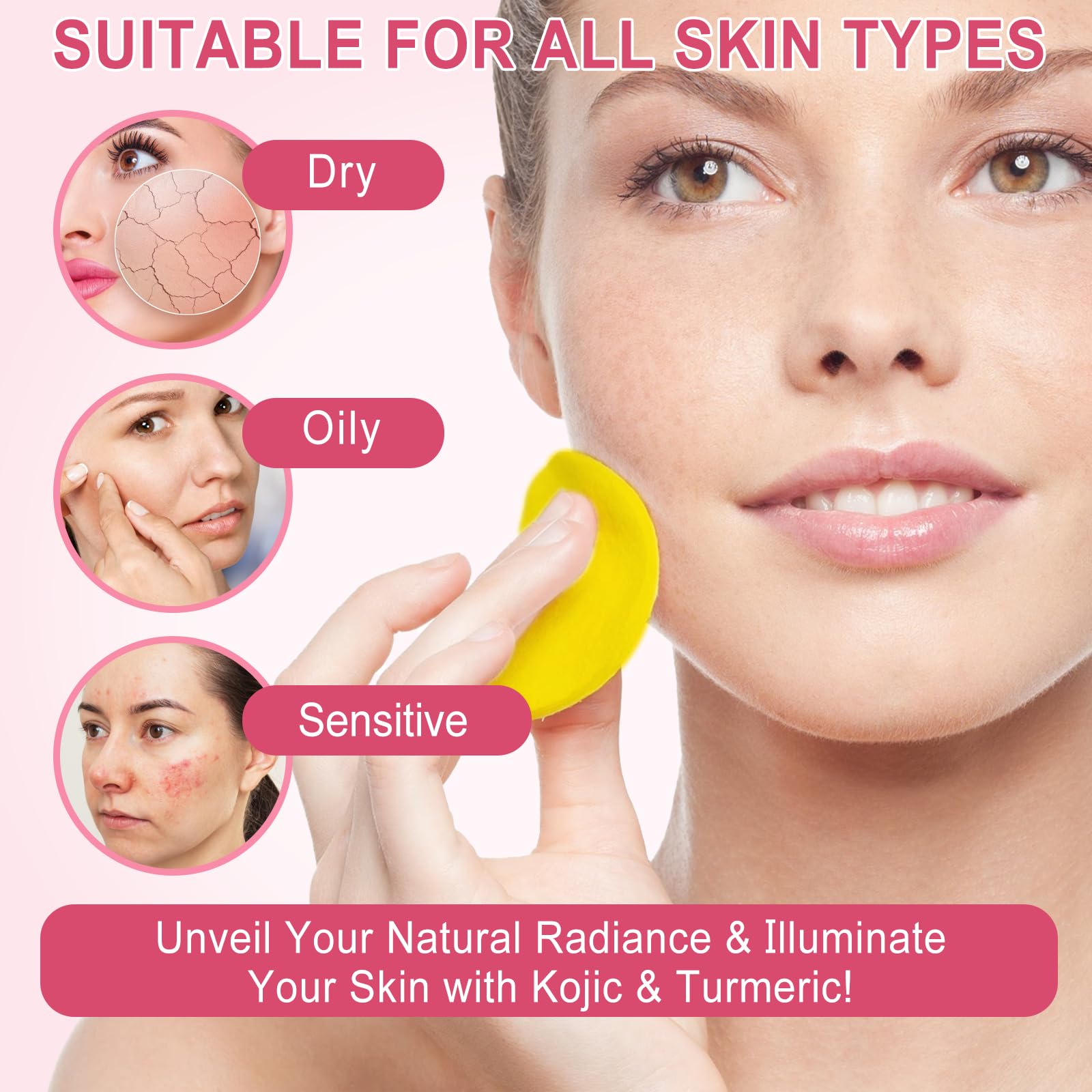 Turmeric Cleansing Pad gentle keratin removal for smoother skin.