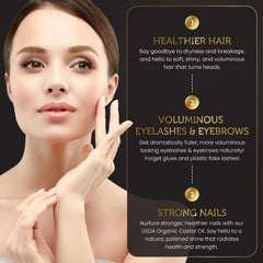 TURN TO EARTH cold pressed organic castor oil supports hair and brow conditioning