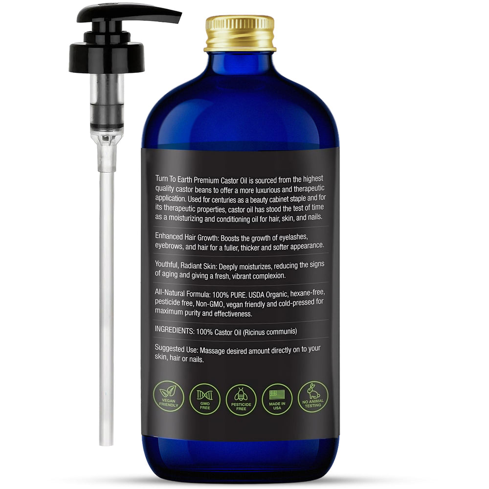 TURN TO EARTH made in USA castor oil for at home use