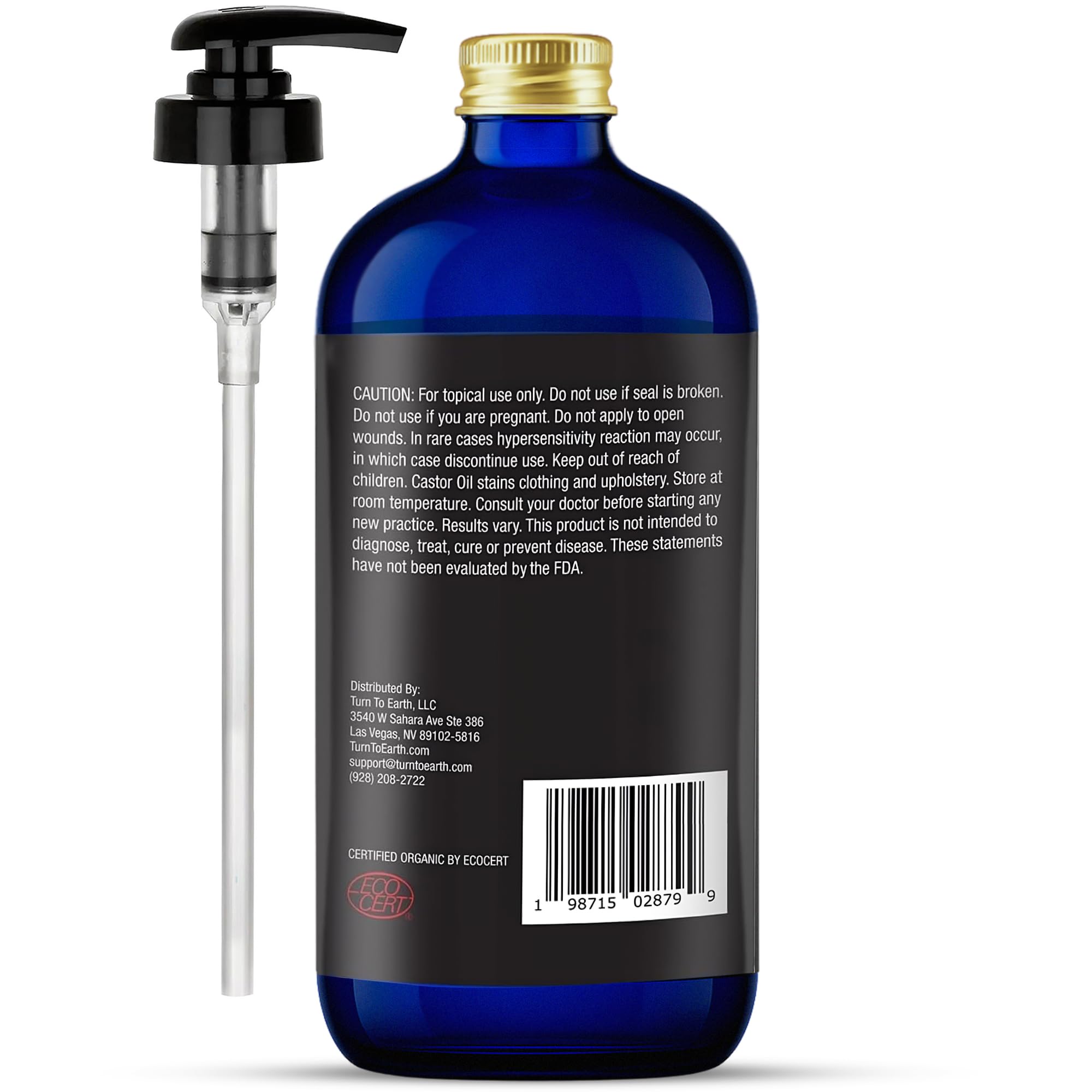 TURN TO EARTH castor oil for skin, hair, nails care