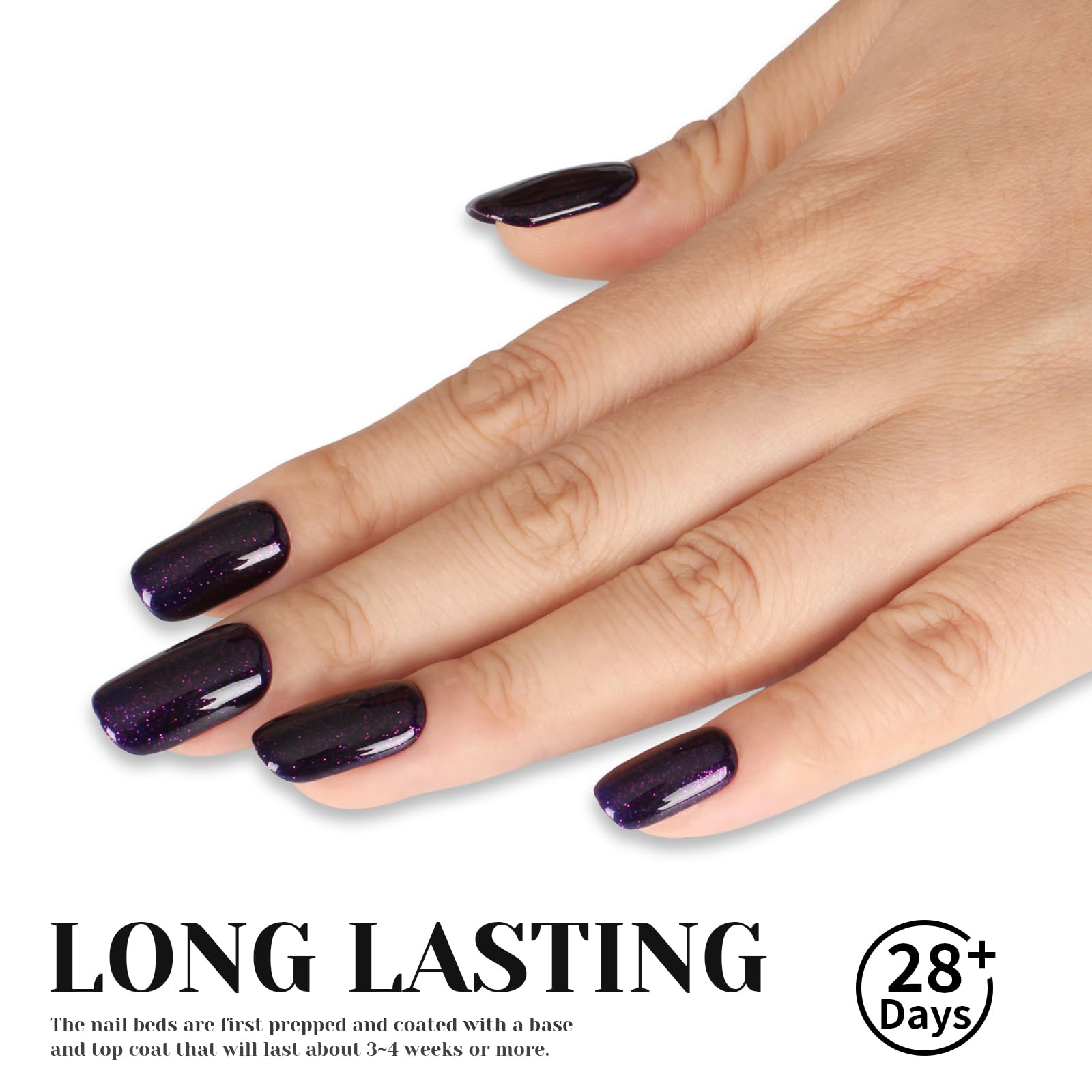TUTUYU GP0066 swatch on dark purple glitter nails for reference