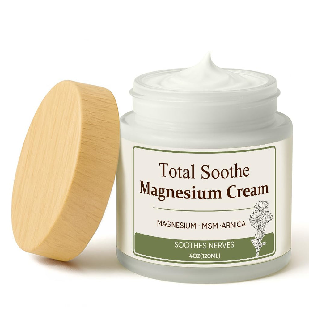 TUVAAZ Total Soothe magnesium cream bottle ready for quick, non-greasy relief