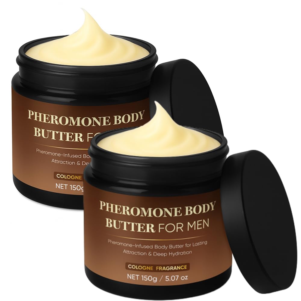 TUVAAZ Pheromone Body Butter on skin demonstrating deep hydration and subtle masculine fragrance.