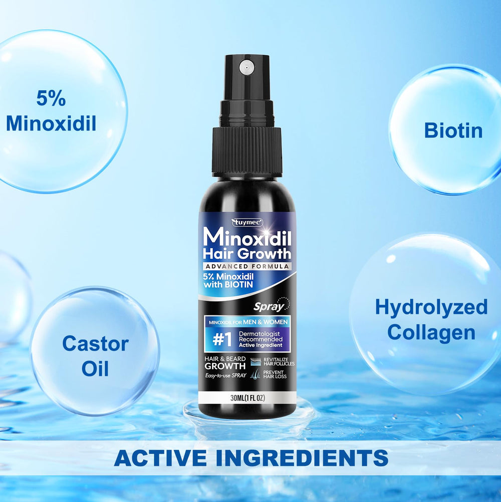 Tuymec Minoxidil spray 2-pack for versatile hair growth support