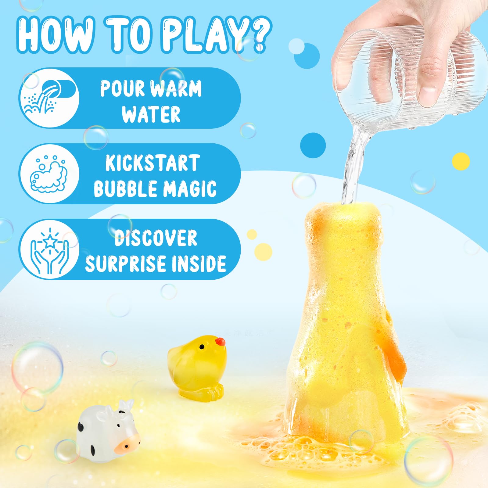 TUZT kids enjoy bath time fun with colorful bubbles in the tub