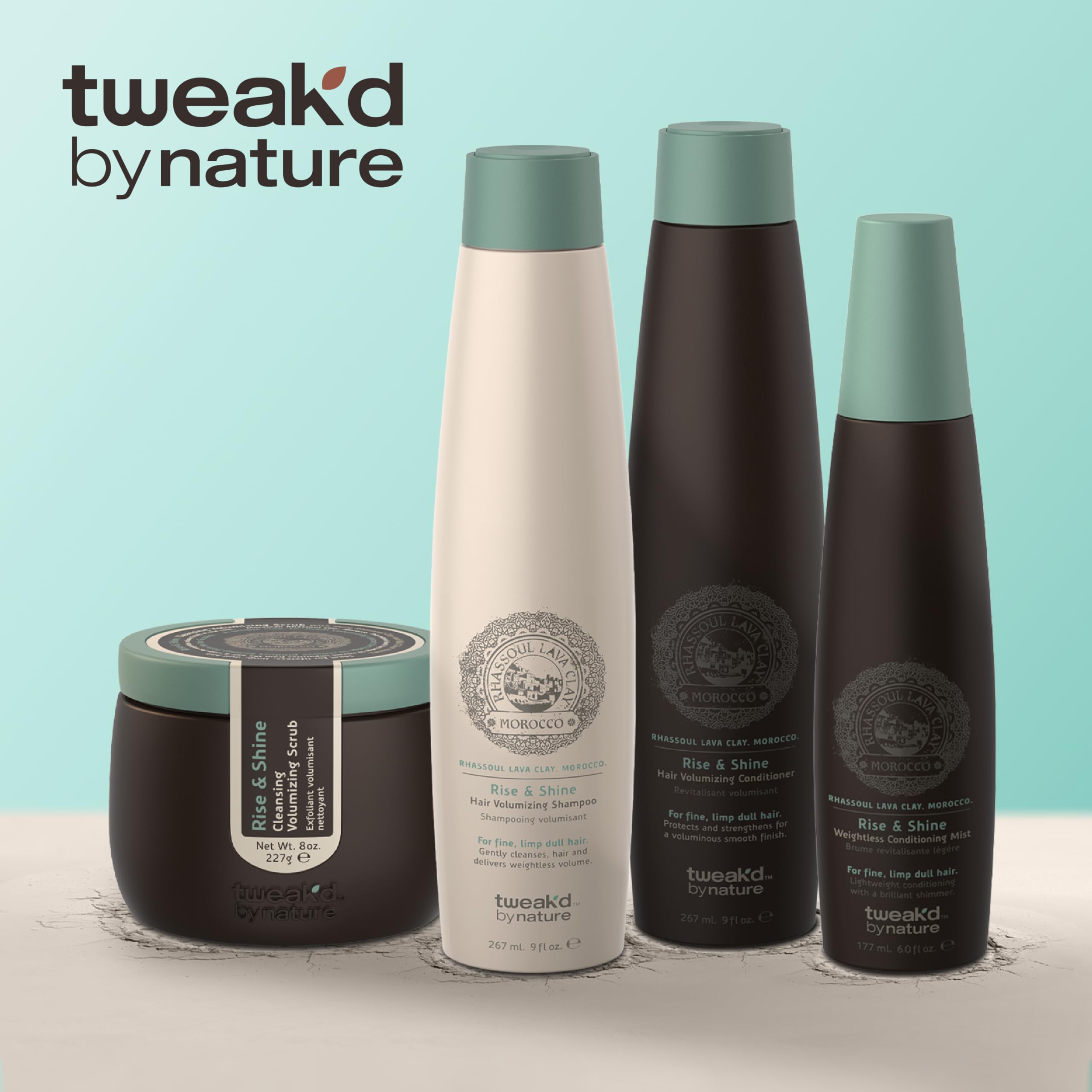 Tweak’d Rise & Shine 33.8oz bottle for full-volume results.