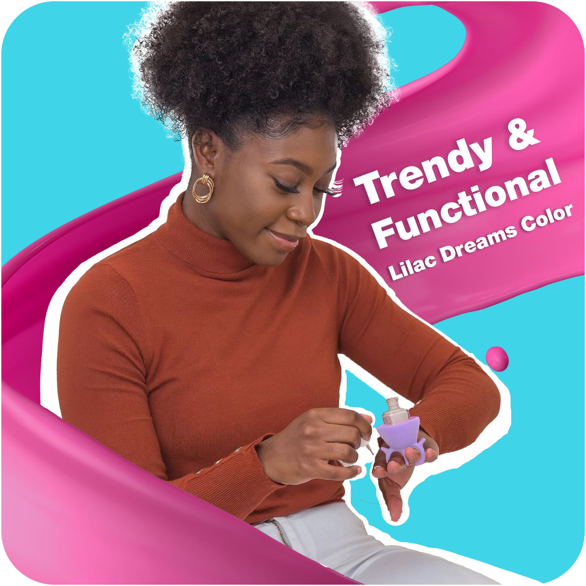 Tweexy silicone grip holds diverse bottle shapes securely.