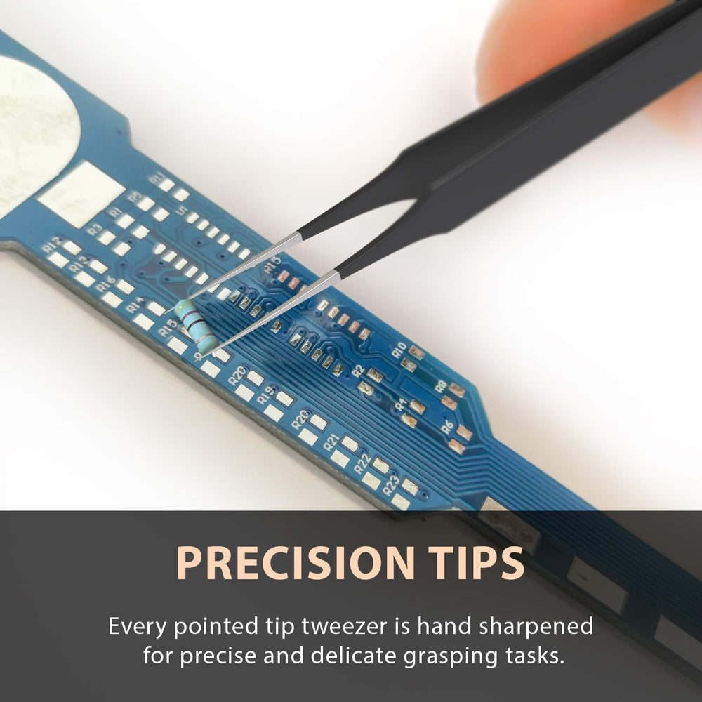 Tweezees hand-sharpened tips offer fine control for precise plucks