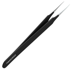 Tweezees ingrown-hair tweezers with a pointed tip in black for precise removal.