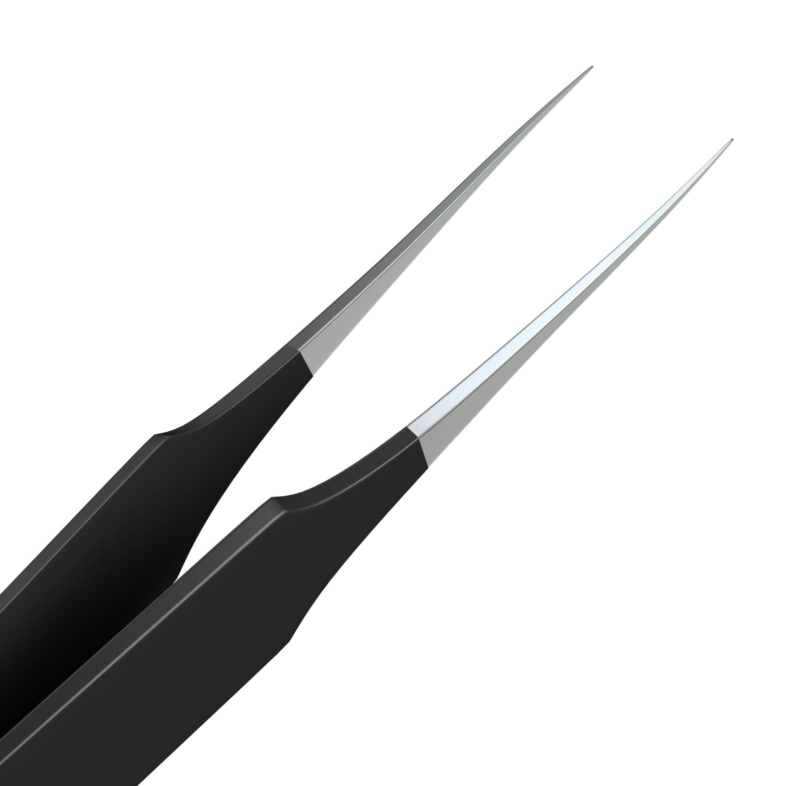 Tweezees pointed-tip design for precise handling of hairs and splinters.