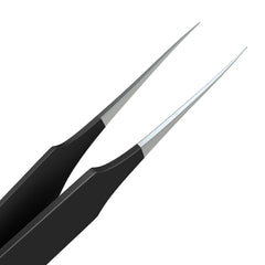 Tweezees pointed-tip design for precise handling of hairs and splinters.