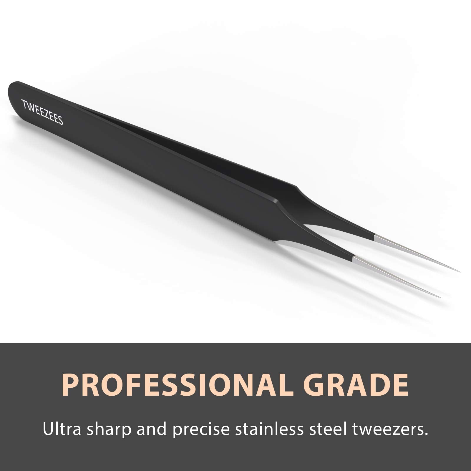 Tweezees surgical-grade Japanese stainless steel for durability and long-lasting performance.