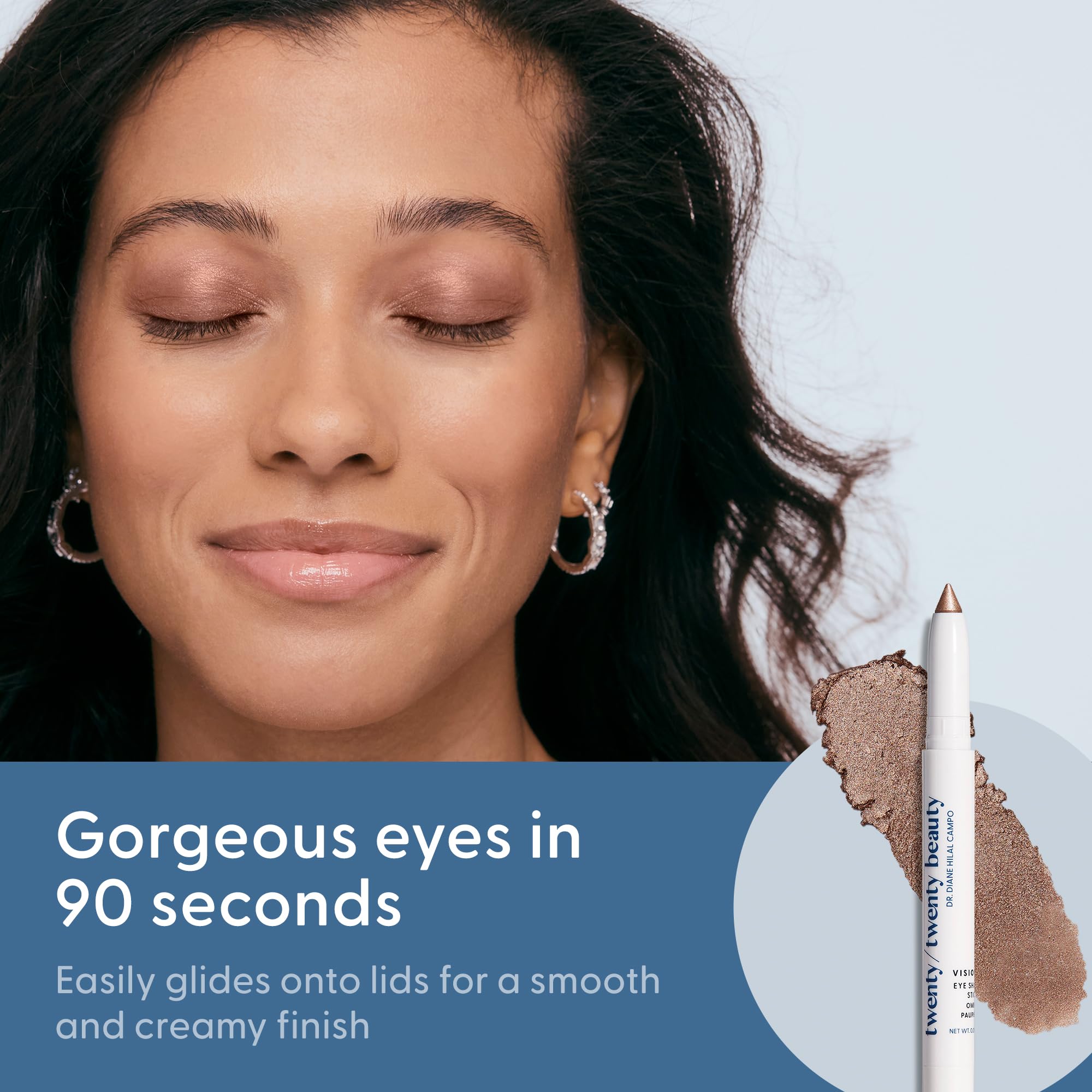 Twenty/Twenty Visionary Eye Shadow Stick nourishes with argan and castor oils