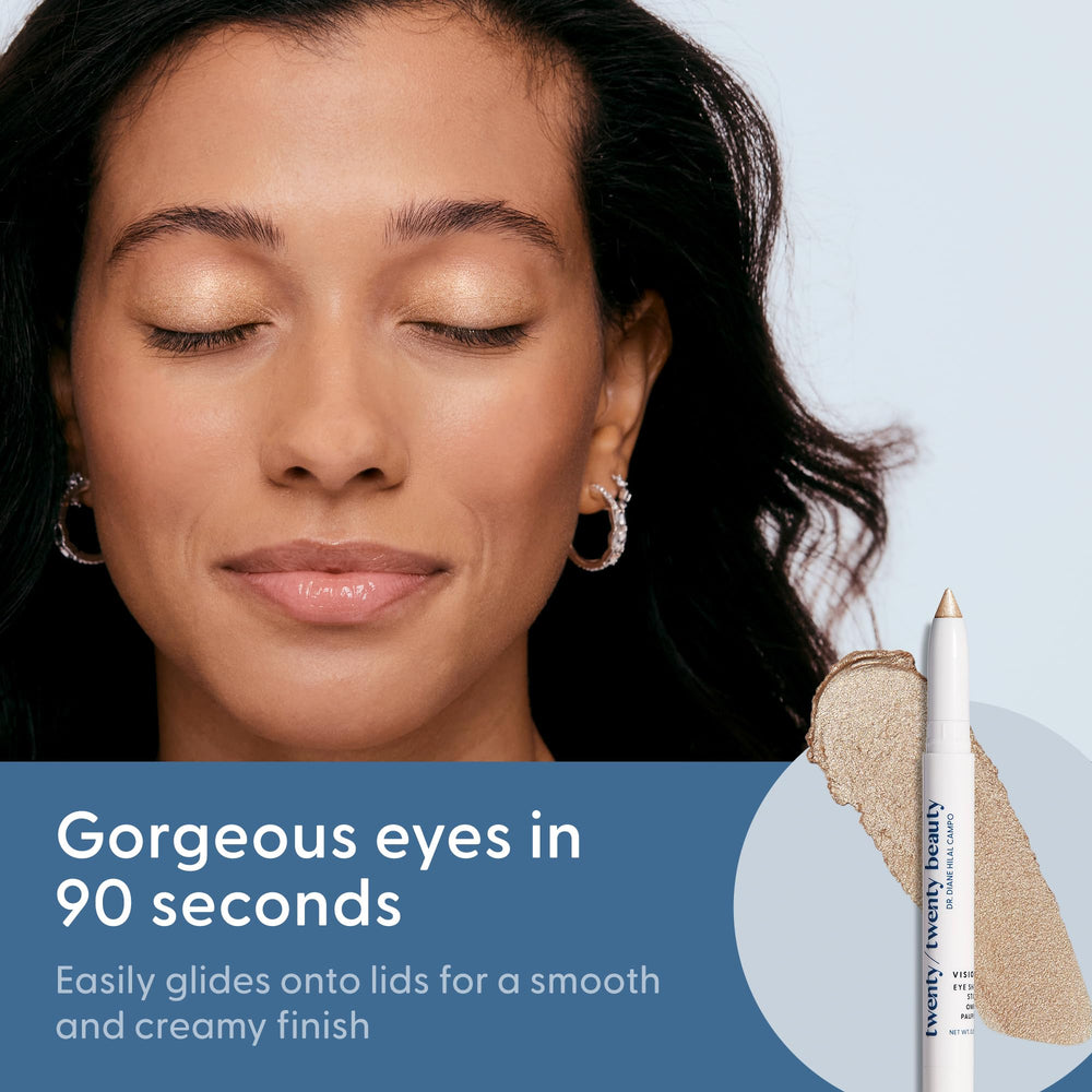 Silky-glide Visionary Eyeshadow Stick formula delivering smooth color.