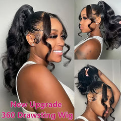 TwerkGirls HD transparent Swiss lace 360 wig blends smoothly with skin.