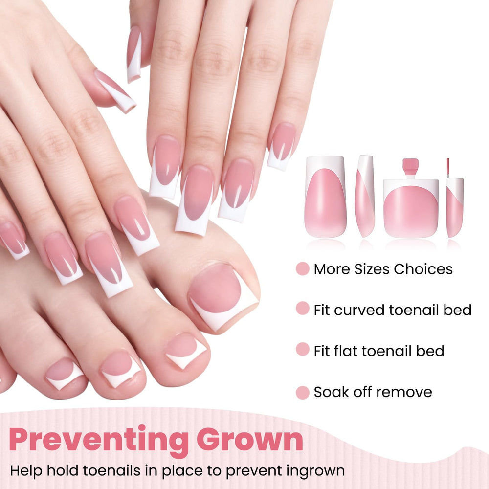 Tweruna classic French tip design suits casual and formal occasions.