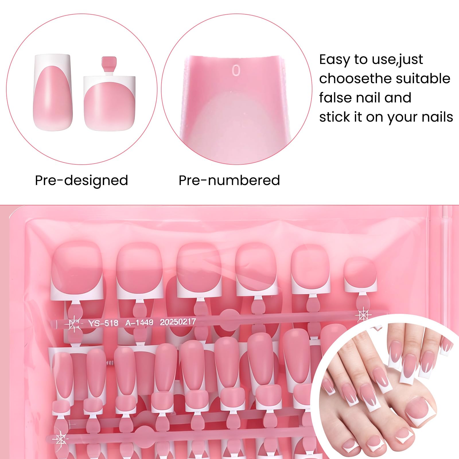 Tweruna press-on nails on hand showing a glossy finish for quick upgrades.