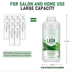 TWILASH BY DLY foam closeup highlights light fluffy texture for gentle cleansing.