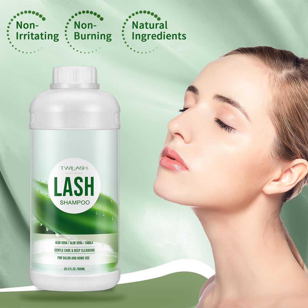TWILASH BY DLY back panel image highlights gentle formula ingredients.