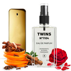 TWINS PARFUM Impression of 1 Million bottle front view showing premium design and presence