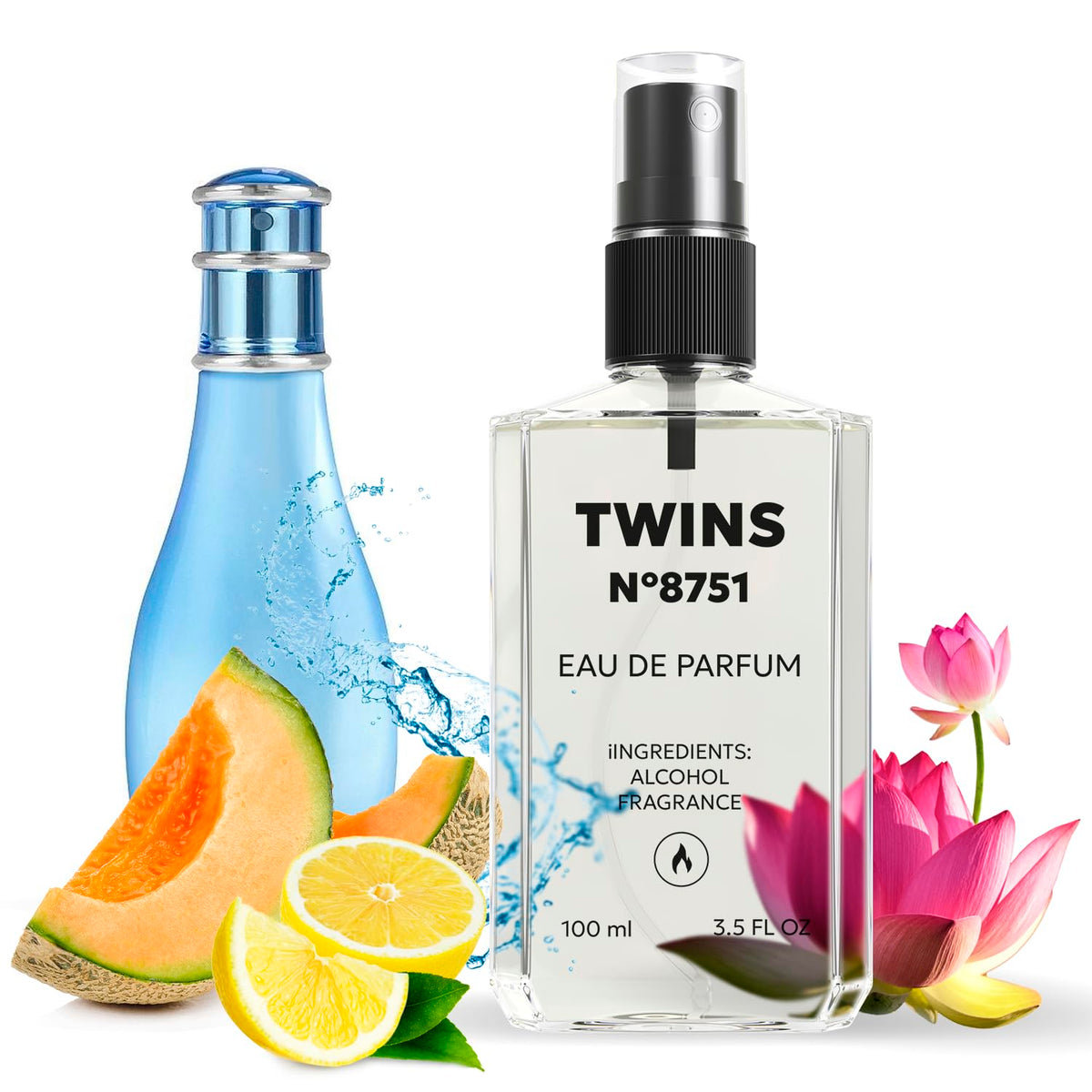 TWINS Impression of Cool Water Woman bottle for everyday freshness