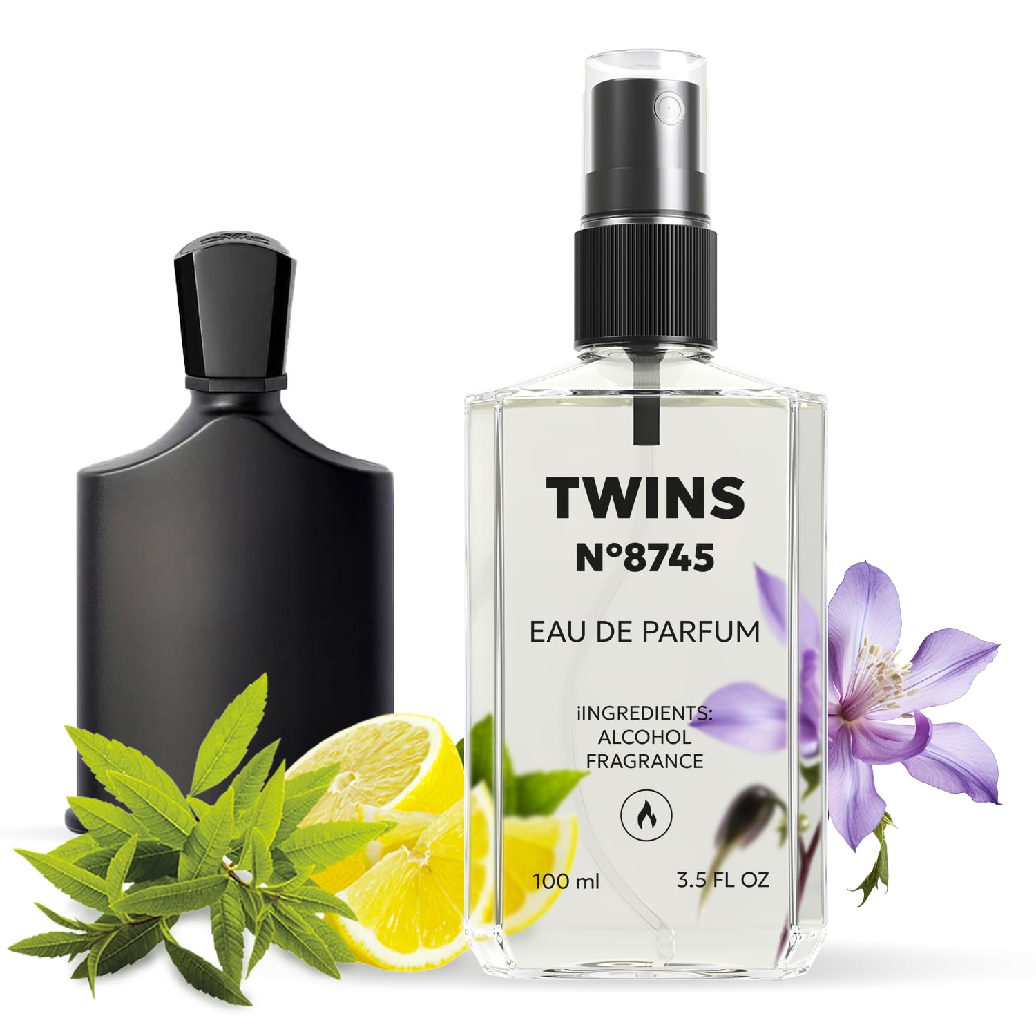 TWINS PARFUM Impression of Green Irish Tweed bottle front for a refined masculine look.