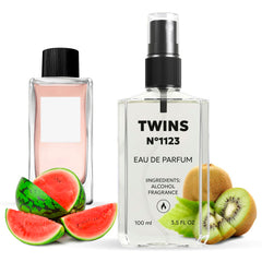 TWINS Impression of L'Imperatrice bottle close-up, elegant floral scent on display