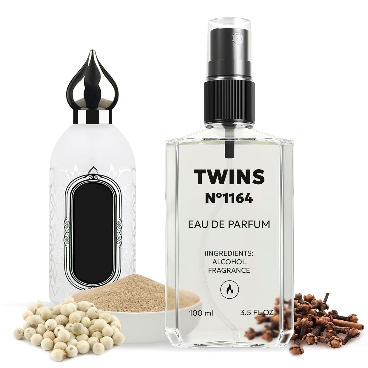 TWINS Impression of Musk Kashmir bottle front shows elegant unisex design for daily wear.