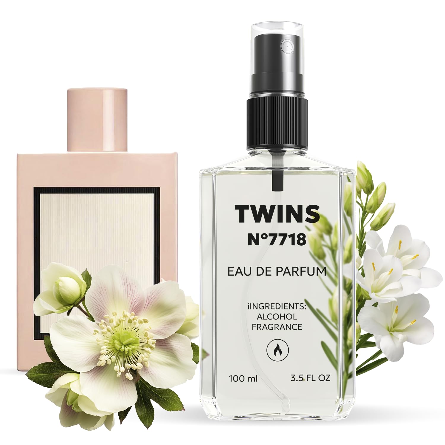 TWINS PARFUM Impression of Bloom bottle front, ideal for daily floral wear.