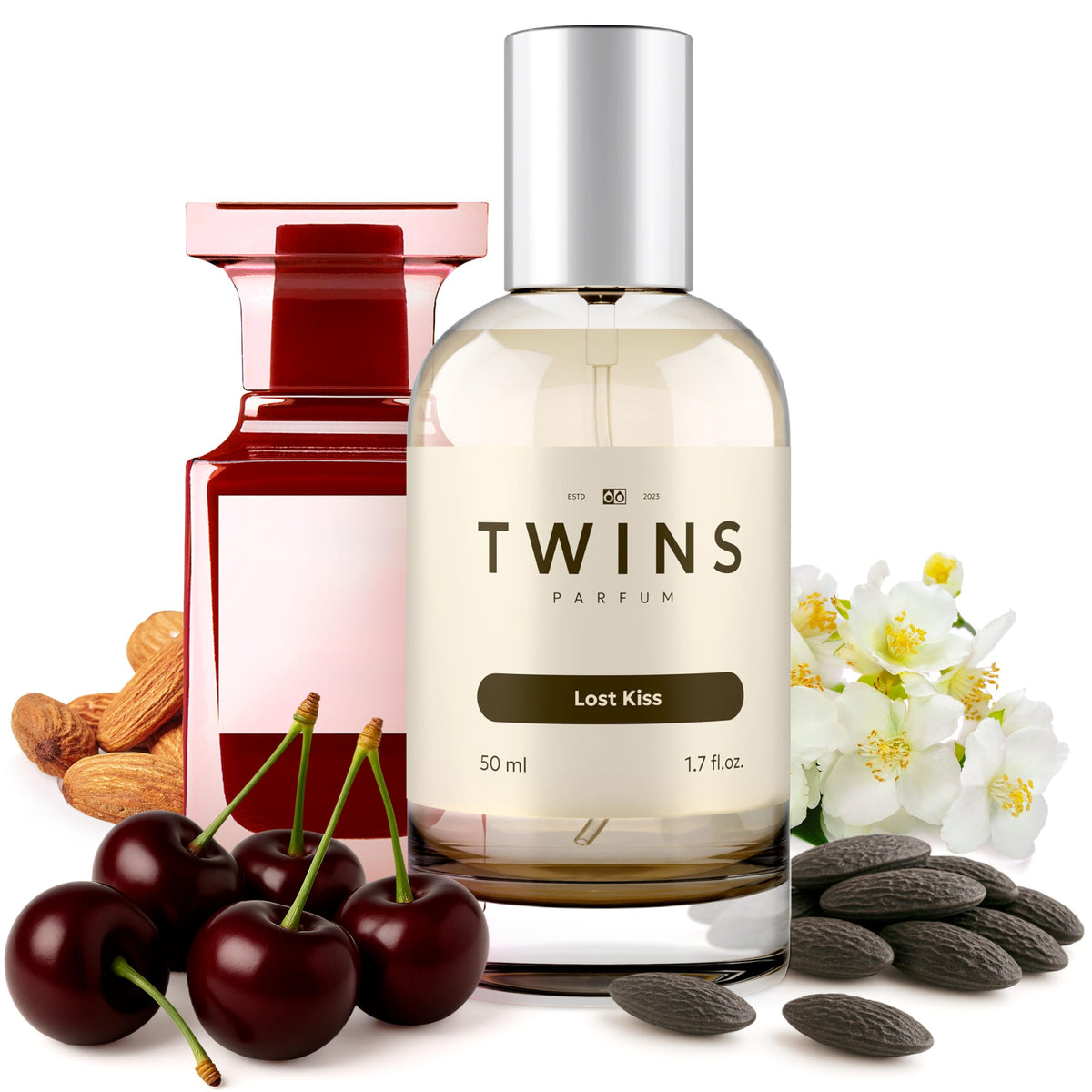 TWINS PARFUM Impression bottle front, refined design for daily confidence