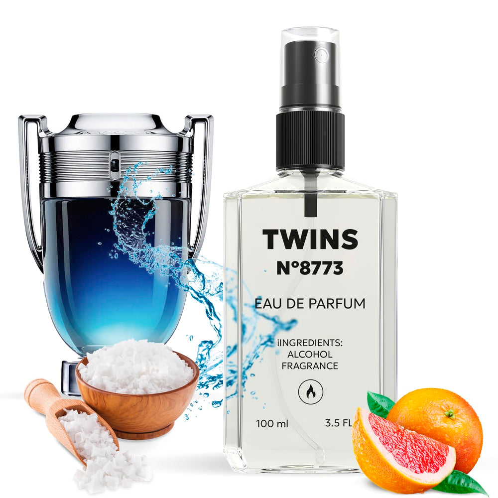 TWINS PARFUM Impression of Invitus Legend bottle front, bold woody-gourmet scent for evenings.