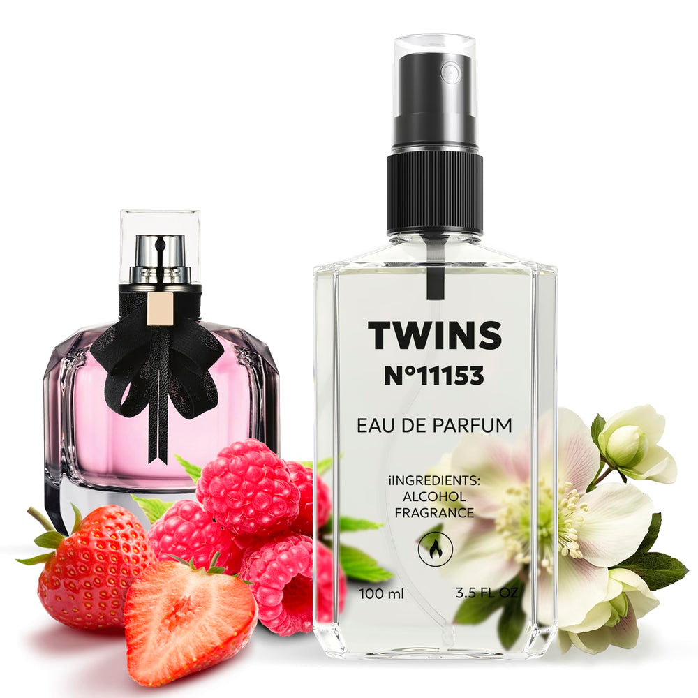 TWINS PARFUM Impression of Mon Paris bottle front with long-wearing potential in focus.