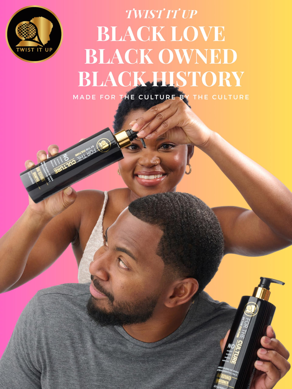 Twist It Up afro-textured routine in a bathroom setting for daily care