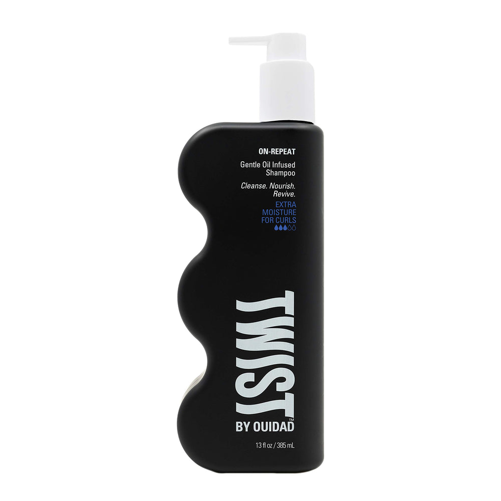 TWIST On-repeat bottle front with daily hydration focus for curls
