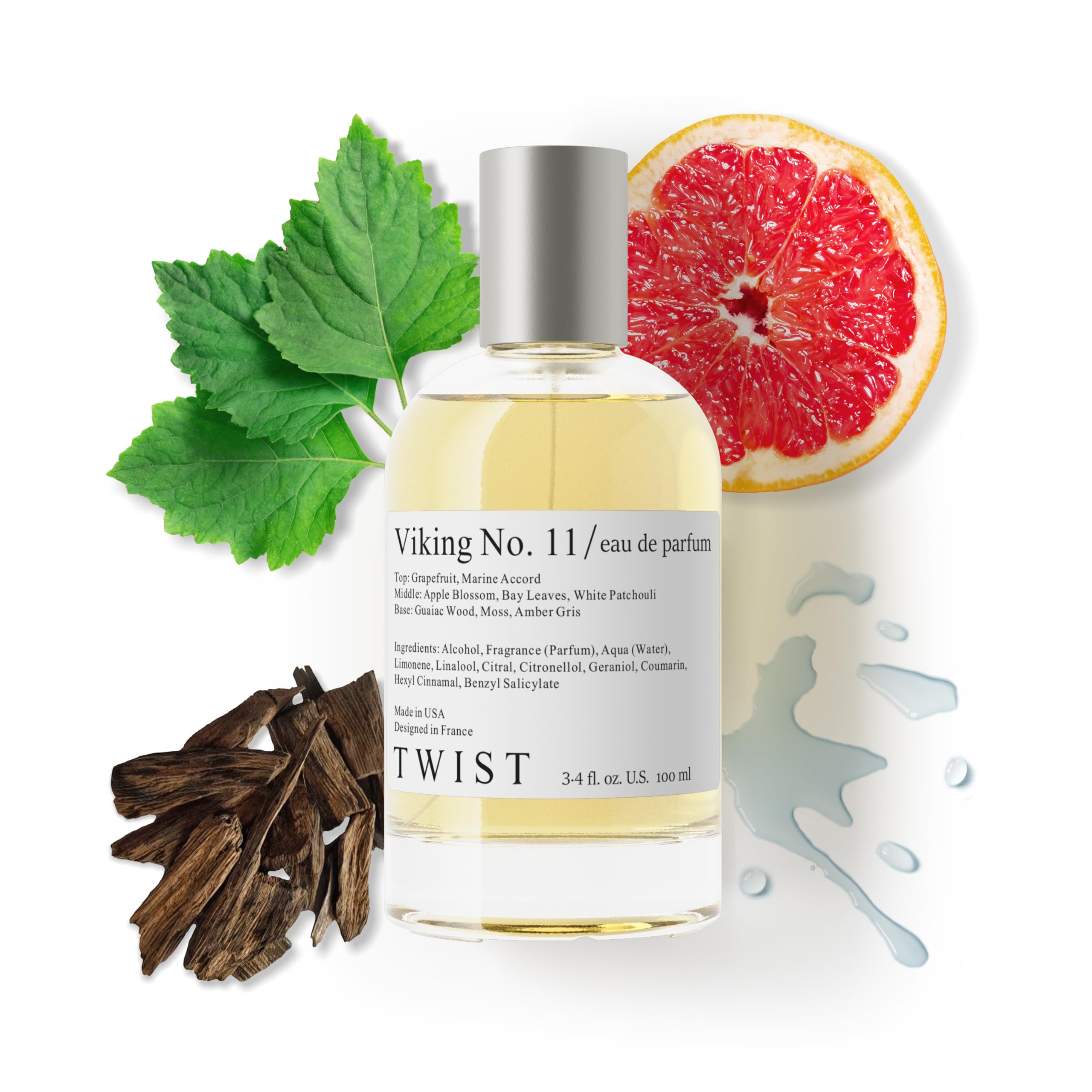 Twist Viking No. 11 bottle showcasing its woody marine scent for daily wear