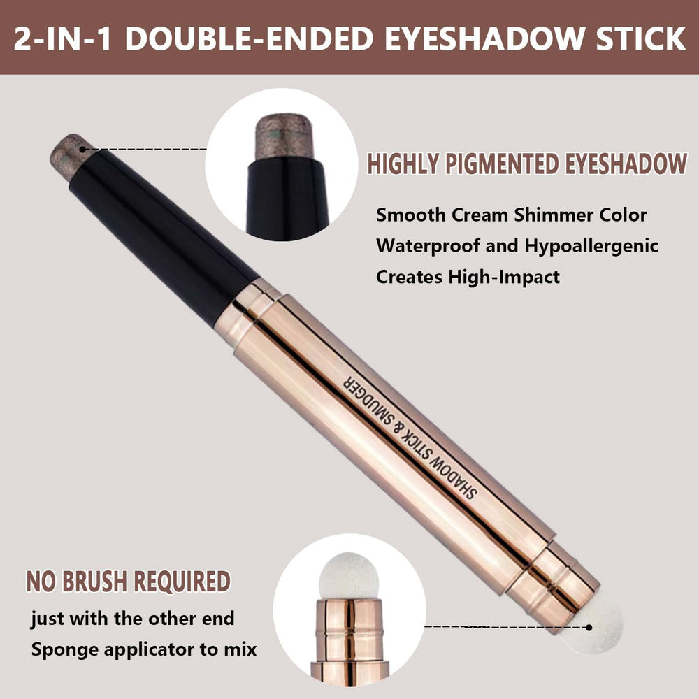TWLBXMG Cocoa Brown Eyeshadow Stick swatch shows creamy, blendable texture