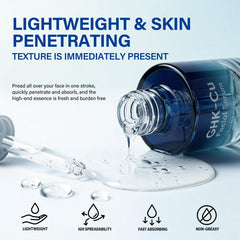 TWMKLP GHK-Cu Serum droplet on skin indicating deep hydration