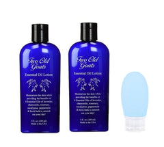 Two Old Goats lotion 8oz pack-2 with travel bottle for on-the-go moisture