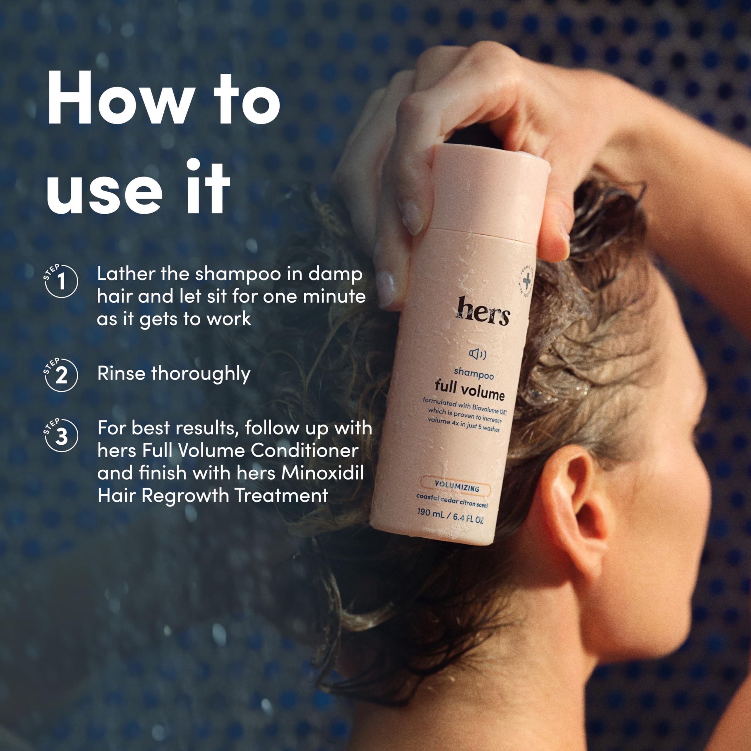 two-pack of hers full volume shampoo for routine value