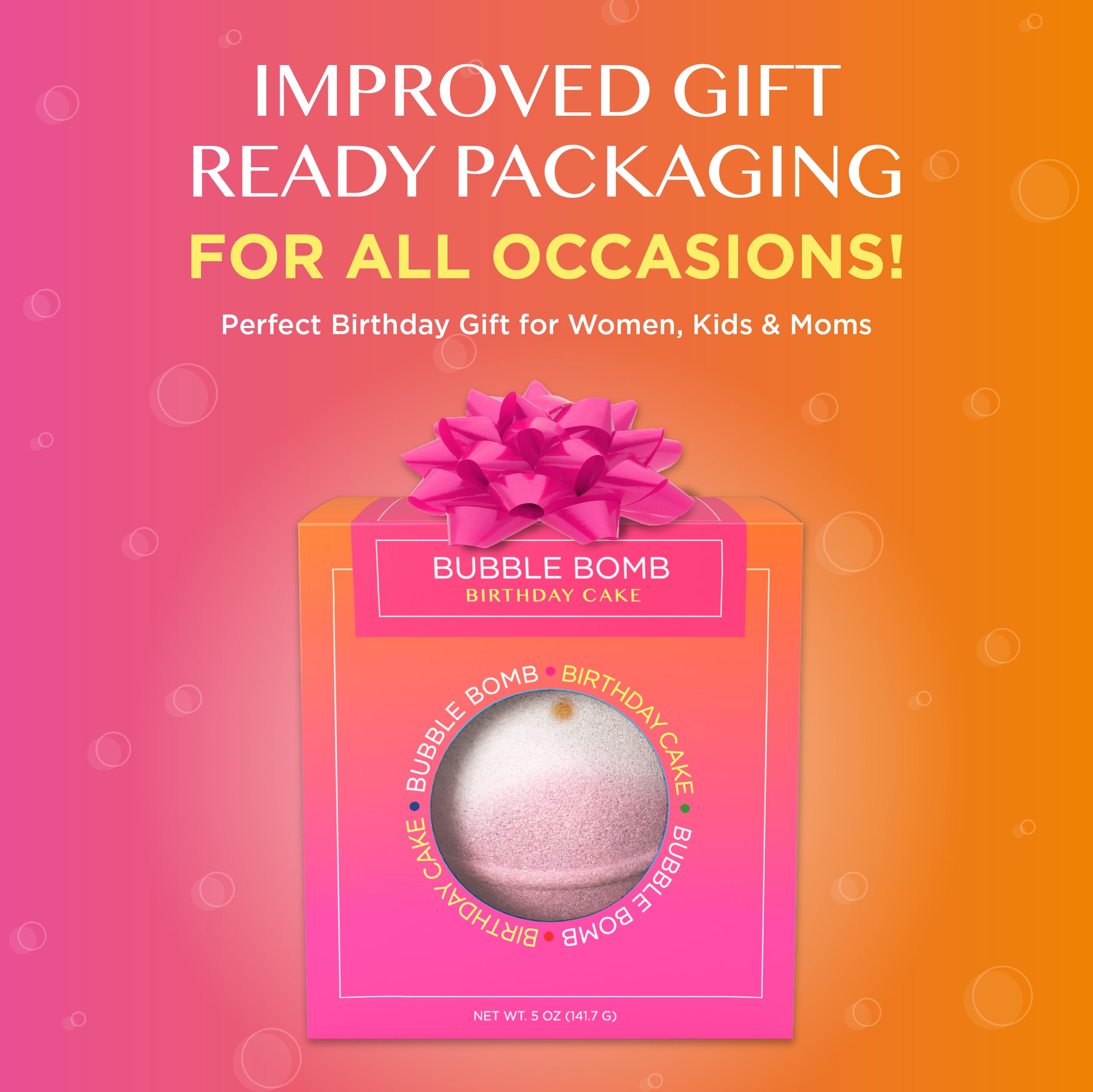 Two Sisters Birthday Cake Bath Bomb Gift Box ready as a thoughtful present.