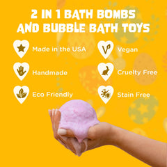 Two Sisters Easter bath bombs packaging box emphasizes gift-ready presentation.