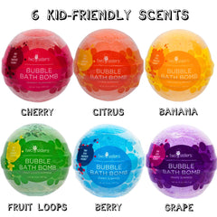 Two Sisters fruity fragrance bath bomb fills tub with playful scents.