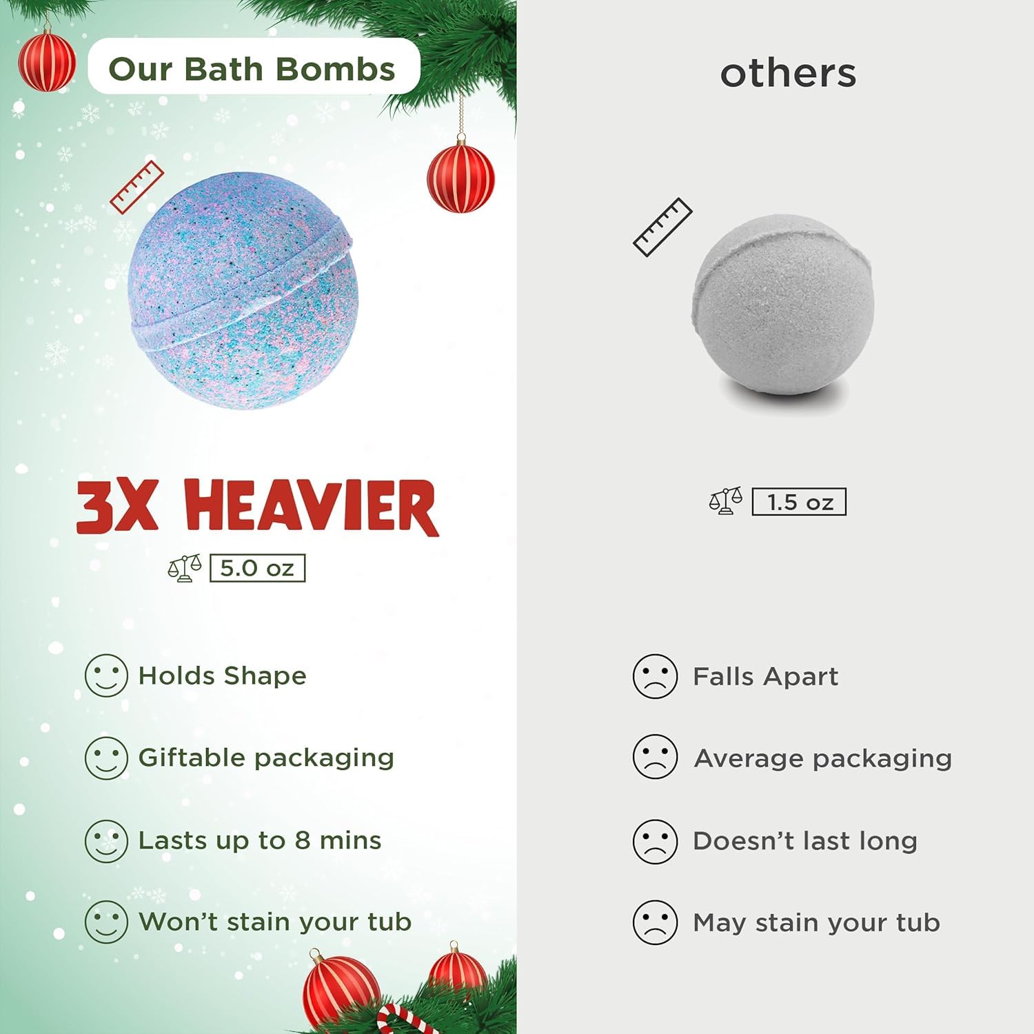 Two Sisters Mystical bath bomb creates colorful bubbles and long-lasting fizz in tub.