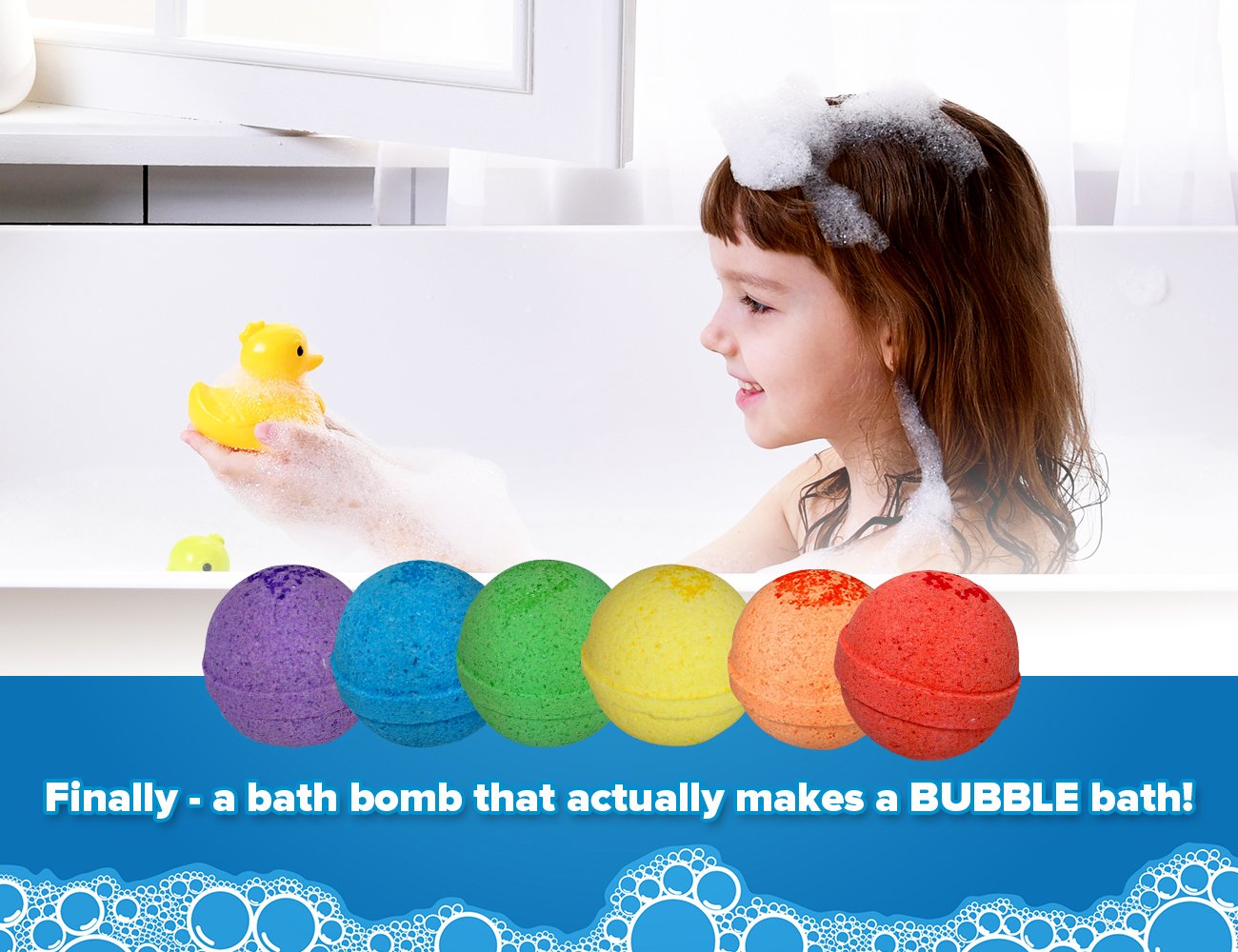 Two Sisters USA-made bath bomb highlights quality and local production.