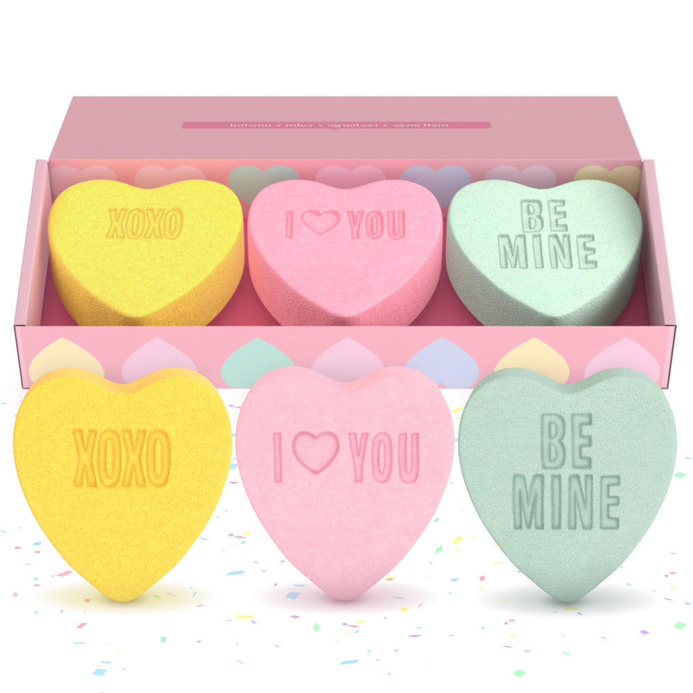 Two Sisters Valentines bath bombs offer a spa-like ritual for home.